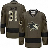 Glued San Jose Sharks #31 Martin Jones Green Salute to Service NHL Jersey,baseball caps,new era cap wholesale,wholesale hats